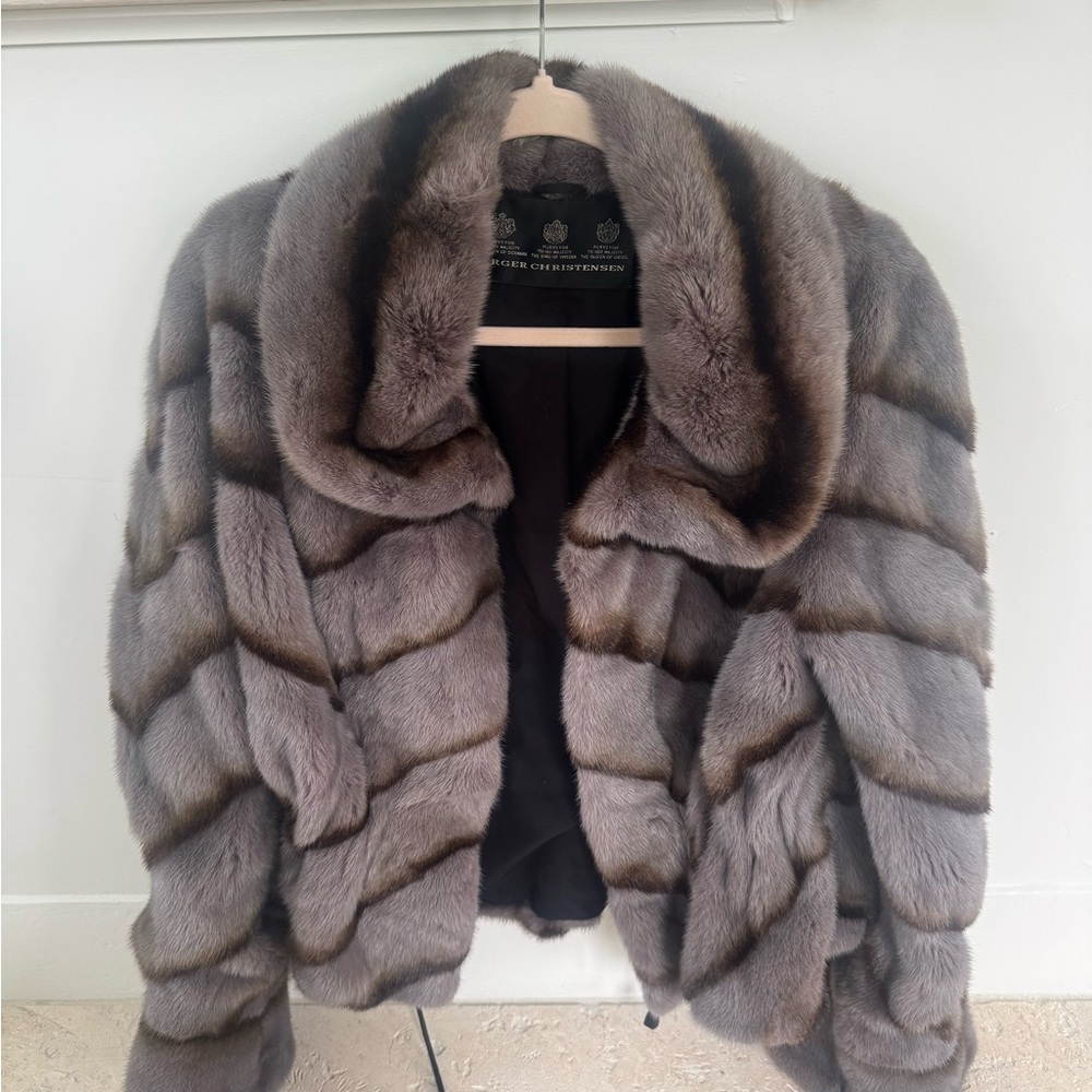 Luxurious Gray Fur Jacket